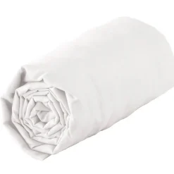 Drap housse en satin de coton (160x200 cm - Blanc)