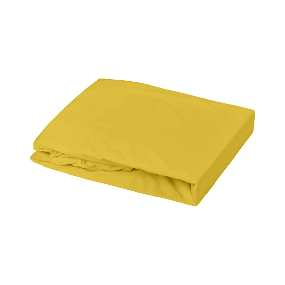 Drap housse enfant Oeko-tex 100% coton 130g/m² (40x80 cm - Jaune Curry)