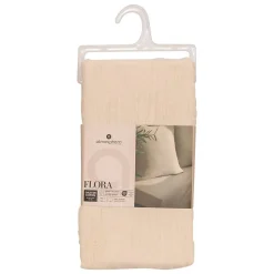 Drap housse Flora gaze de coton lin 140x190cm - Atmosphera
