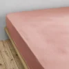 Drap housse "Gaïa" toutes dimensions "Gaze de Coton" - Gaïa Rose Pêche - 200 x 200 cm bonnet de 30 cm