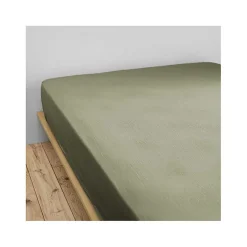 Drap housse "Gaïa" toutes dimensions "Gaze de Coton" - Gaïa Romarin - 140 x 190 cm bonnet de 30 cm