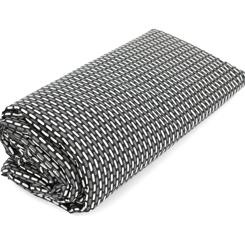 Drap housse imprimé 140x190 cm bonnet 30 cm satin de coton ENZO noir