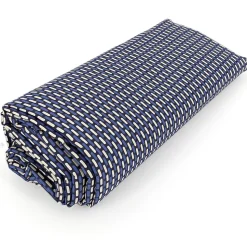 Drap housse imprimé 90x190 cm bonnet 30 cm satin de coton ENZO bleu