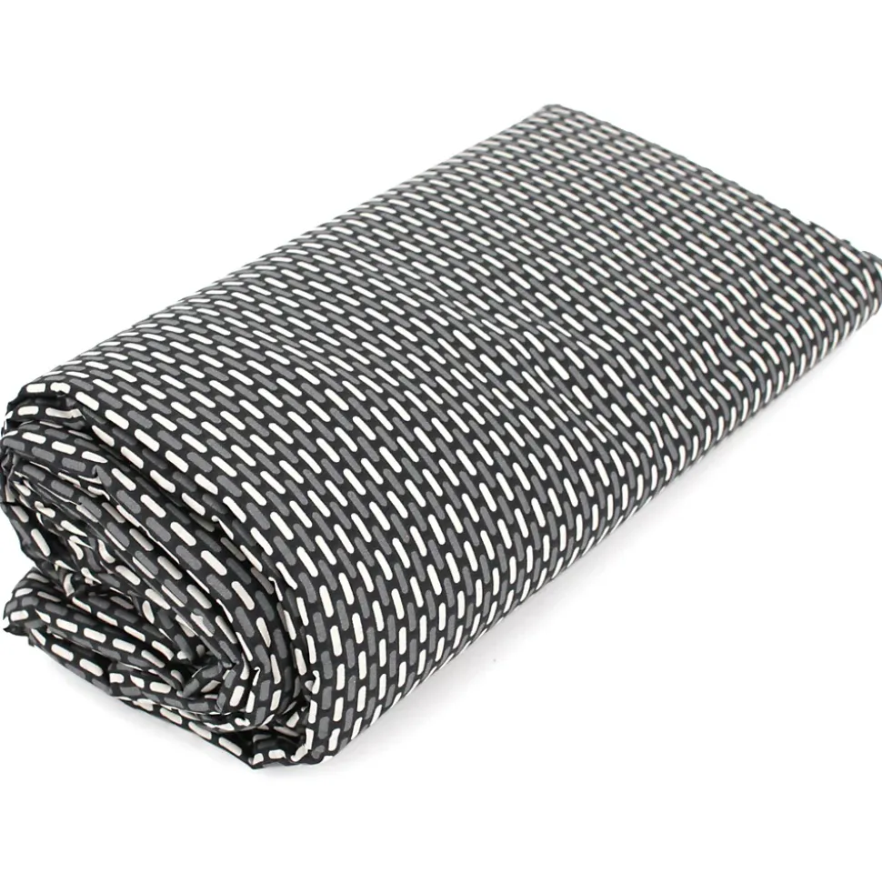 Drap housse imprimé 120x200 cm bonnet 30 cm satin de coton ENZO noir