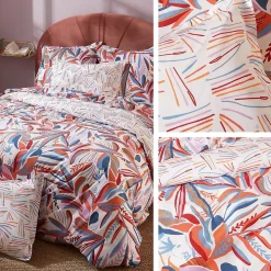 Drap housse imprimé 140x190 cm coton PERROQUET Salsa Bonnet 40 cm