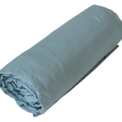 Drap housse jersey uni en 100% coton (90x190 cm - Bleu)