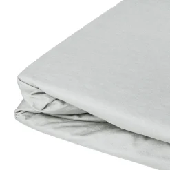 Drap housse élastiqué en 100% coton peigné (85x195 cm - Gris Perle)