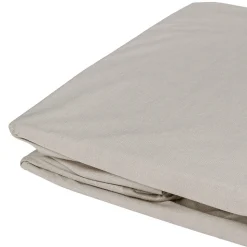 Drap housse élastiqué en 100% coton peigné (85x195 cm - Gris Galet)