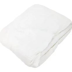 Drap housse MILOS mousseline de coton 140x200 cm bonnet 30 cm uni blanc neige