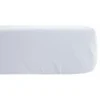Drap housse Palace pur coton teint lavé 63 fils/cm² Vent du sud - Palace Neige - 160 x 200 cm bonnet de 35 cm