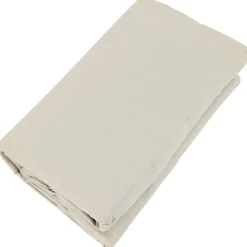 Drap housse PALACE pur coton lavé 180x200 cm bonnet 35 cm uni beige lin