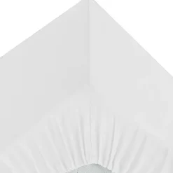 Drap housse percale de coton uni 90 x 190 cm Harmonie tilleul