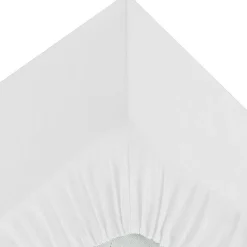 Drap housse percale de coton uni 160 x 200 cm Harmonie gris