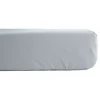 Drap housse percale pur coton peigné longues fibres 80 fils/cm² avec bonnet de 35 cm Vent du sud - Neige - 160 x 200 cm bonnet de