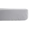 Drap housse percale pur coton peigné longues fibres 80 fils/cm² avec bonnet de 35 cm Vent du sud - Perle - 180 x 200 cm bonnet de