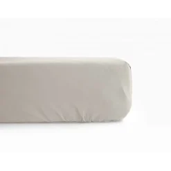 Drap housse percale pur coton peigné longues fibres 80 fils/cm² avec bonnet de 35 cm Vent du sud - Naturel - 140 x 190 cm bonnet d