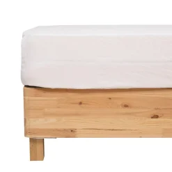 Drap housse Priscia blanc 140x190cm - Atmosphera