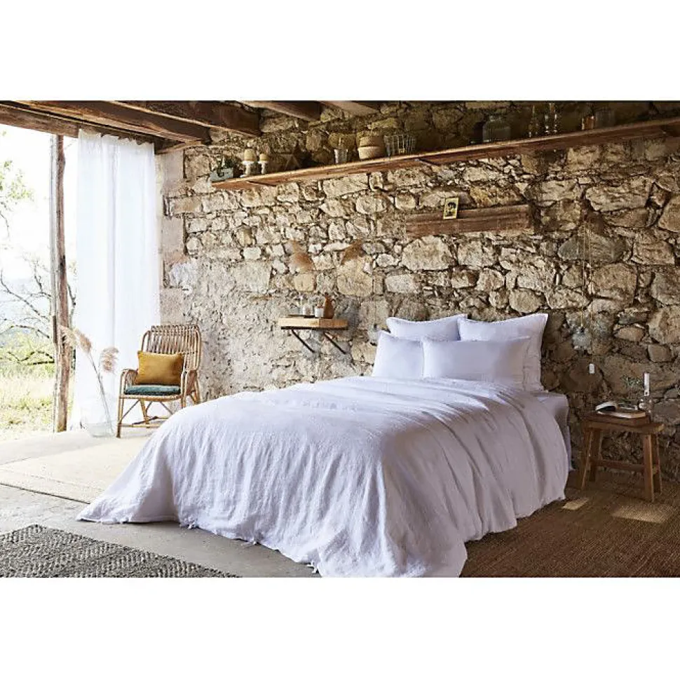 Drap housse "Soline" toutes dimensions Lin lavé - Soline Craie - 180 x 200 cm bonnet de 30 cm