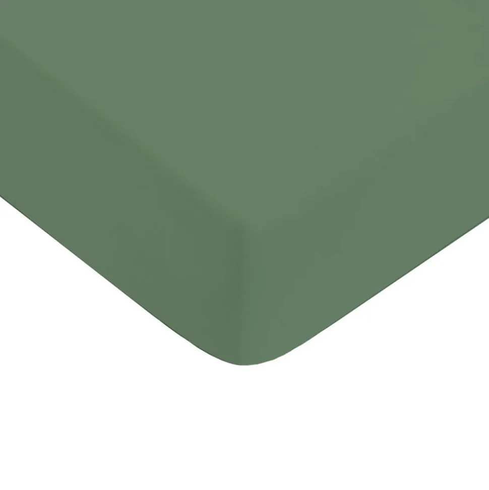 Drap housse uni en coton 57 fils 140x200cm