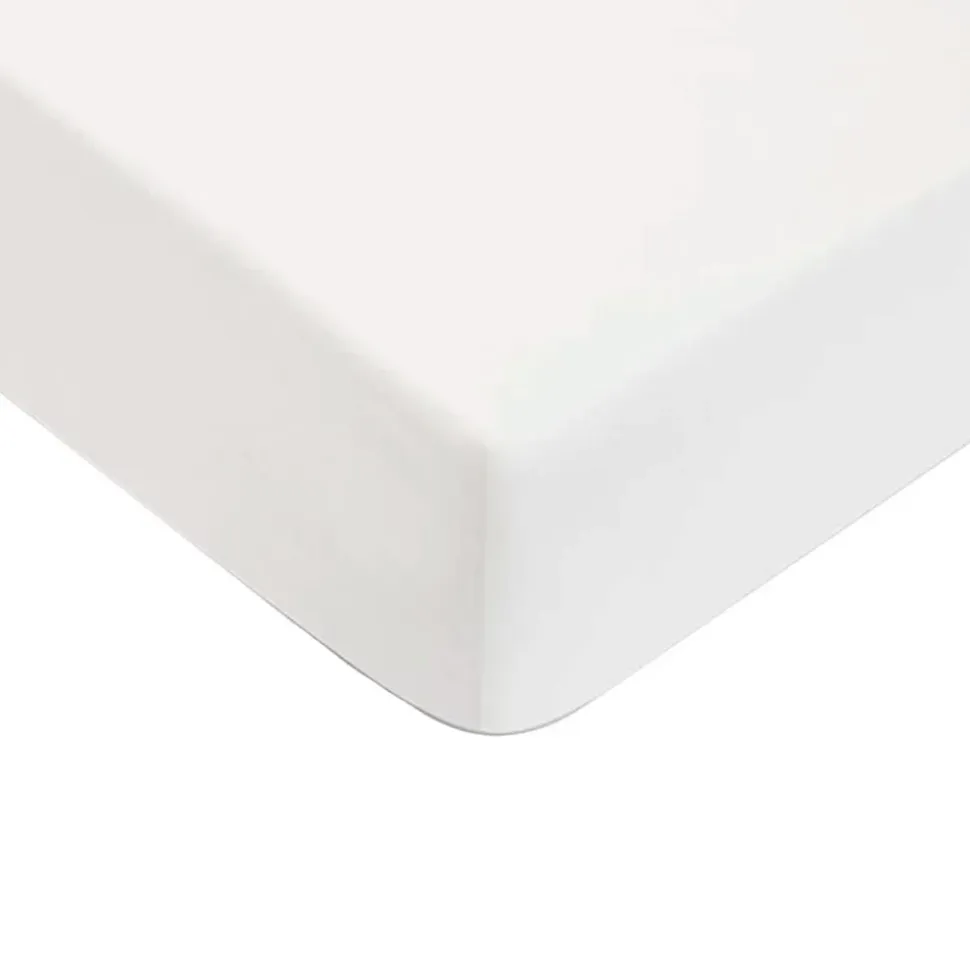 Drap housse uni en coton 57 fils 90x190cm