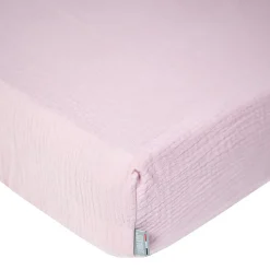 Drap housse uni en gaze de coton