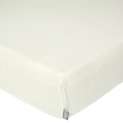 Drap housse uni en gaze de coton