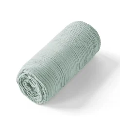 Drap housse uni en gaze de coton