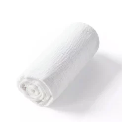 Drap housse uni en gaze de coton