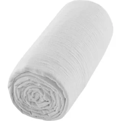 Drap housse uni en gaze de coton