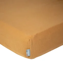 Drap housse uni en gaze de coton