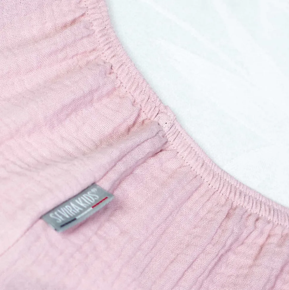 Drap housse uni en gaze de coton