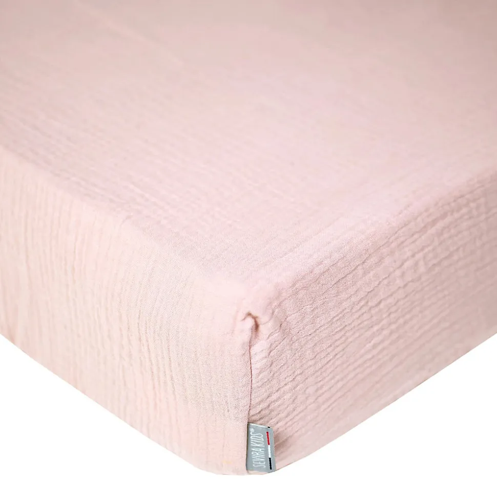 Drap housse uni en gaze de coton