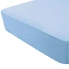 Drap housse uni en jersey (40x80 cm - Bleu ciel)