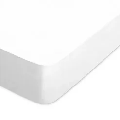 Drap housse uni 160x200 cm bonnet 40 cm coton ALTO blanc