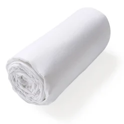 Drap housse uni 160x200 cm bonnet 40 cm coton ALTO blanc