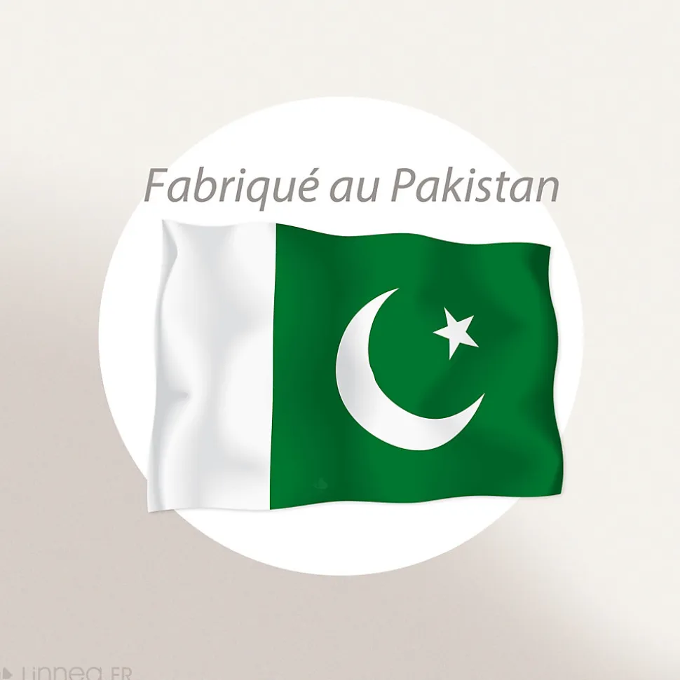 Drap housse uni 160x200 cm bonnet 35 cm percale de coton MANOIR vert Lichen