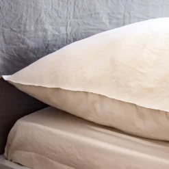 Drap housse uni 140x190 cm MILA polyester micro lavée marron sable