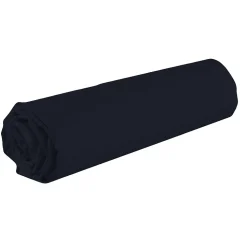 Drap housse 90x190 + 28 cm 100% Coton 57 fils Noir