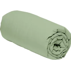 Drap housse 180x200 + 30 cm 100% Percale de Coton 80 fils Sauge