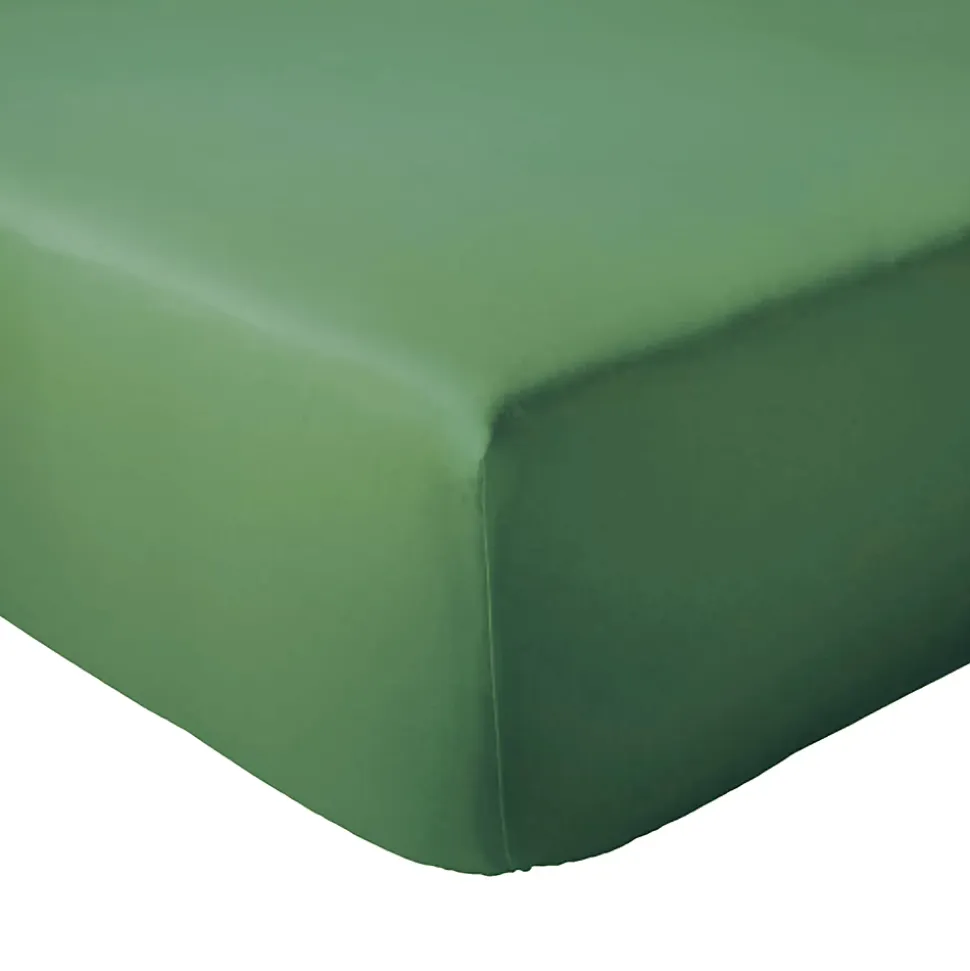 Drap housse 180x200 cm bonnet 30 coton ÉVASION Vert fougère