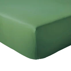 Drap housse 80x200 cm bonnet 30 coton ÉVASION Vert fougère