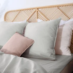 Drap housse 140x190 cm coton lavé LINO gris