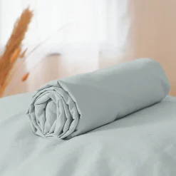 Drap housse 140x190 cm coton lavé LINO gris