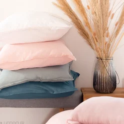 Drap housse 140x190 cm coton lavé LINO gris