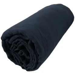 Drap housse 140x190 cm en Gaze de coton Minuit