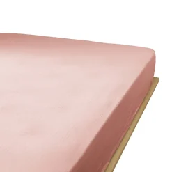 Drap housse 160x200 cm en Gaze de coton Rose