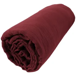 Drap housse 90x190 cm en Gaze de coton Lie De Vin