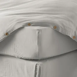 Drap housse 90x190 cm en Gaze de coton Nuage