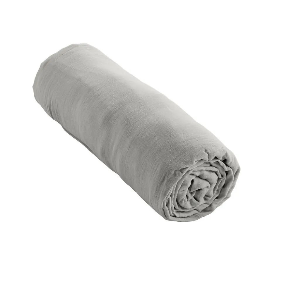 Drap housse 90x190 cm en Gaze de coton Nuage