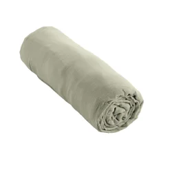 Drap housse 160x200 cm en Gaze de coton Vert d'eau